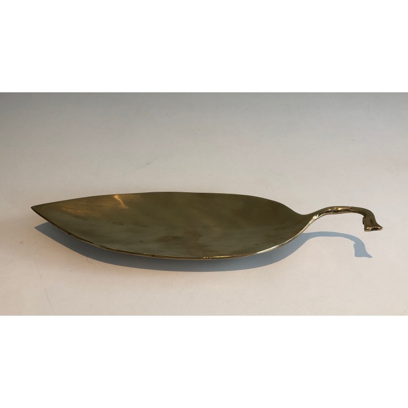 Brass Leaf-Form Vide-Poche, French Work, circa 1970