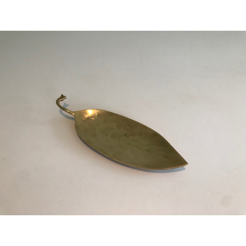 Brass Leaf-Form Vide-Poche, French Work, circa 1970