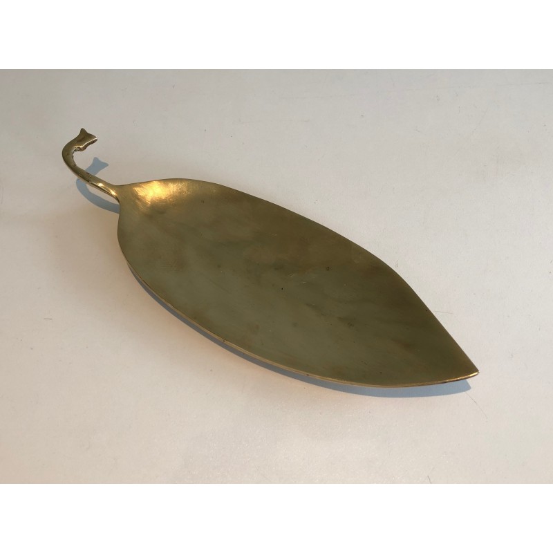 Brass Leaf-Form Vide-Poche, French Work, circa 1970