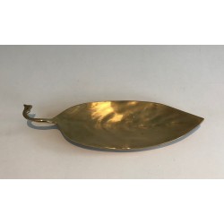 Brass Leaf-Form Vide-Poche, French Work, circa 1970