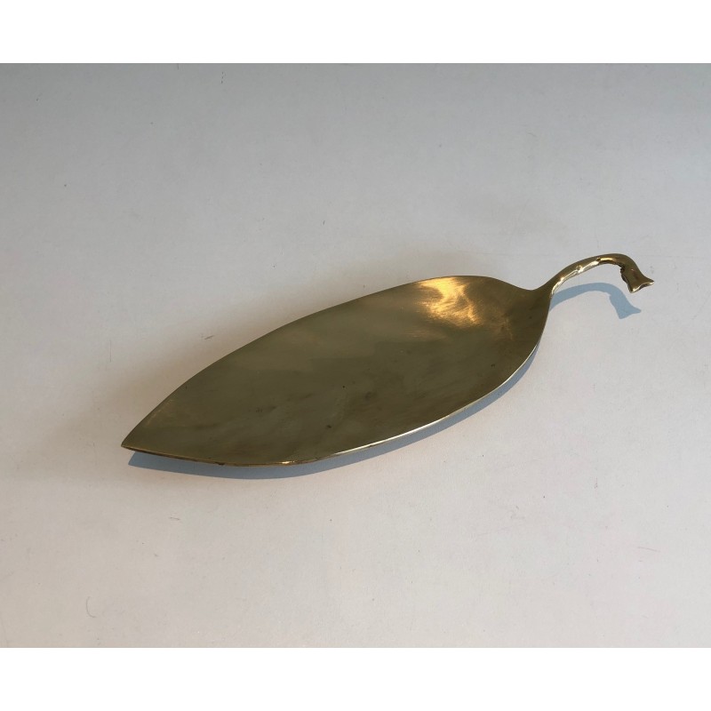 Brass Leaf-Form Vide-Poche, French Work, circa 1970