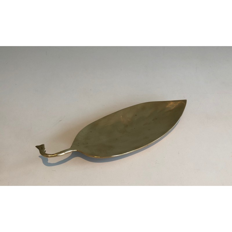 Brass Leaf-Form Vide-Poche, French Work, circa 1970