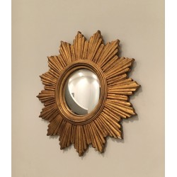 Resin Sunburst Wall Mirror, French Work, circa 1970