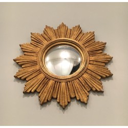 Resin Sunburst Wall Mirror, French Work, circa 1970