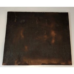 Plaque de Cheminée en Fonte à Scène Romantique, Travail Français, vers 1950