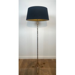Faux-Bamboo Bronze Floor Lamp, Maison Bagués, Art Déco, circa 1940