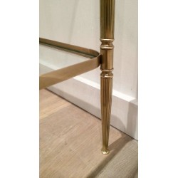 Neoclassical Brass Side Table, French Work, circa 1940