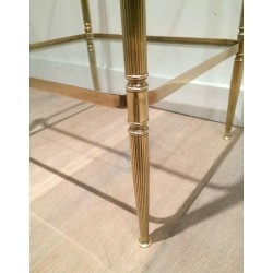 Neoclassical Brass Side Table, French Work, circa 1940