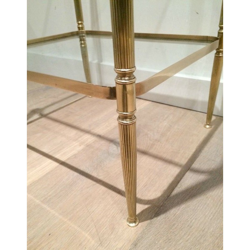 Neoclassical Brass Side Table, French Work, circa 1940