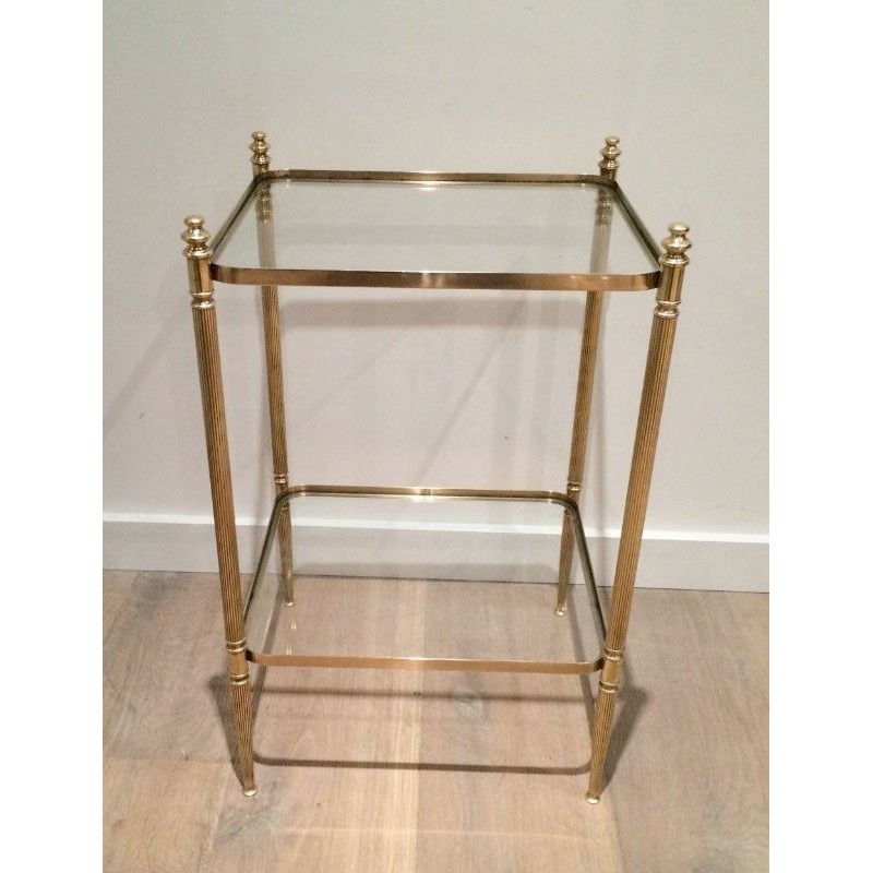 Neoclassical Brass Side Table, French Work, circa 1940