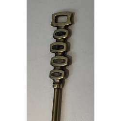 Modernist Brass Fireplace Tools on Stand, Italian Work, circa 1970