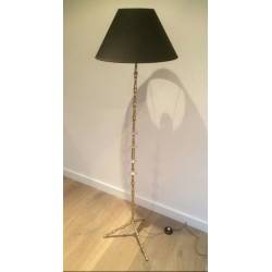 Lampadaire en Laiton et Verre, dans le Goût de la Maison Baguès, vers 1960