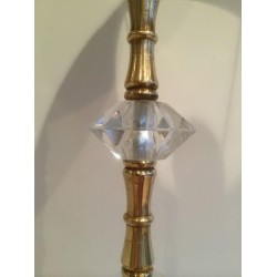 Lampadaire en Laiton et Verre, dans le Goût de la Maison Baguès, vers 1960