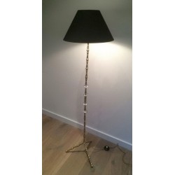 Lampadaire en Laiton et Verre, dans le Goût de la Maison Baguès, vers 1960