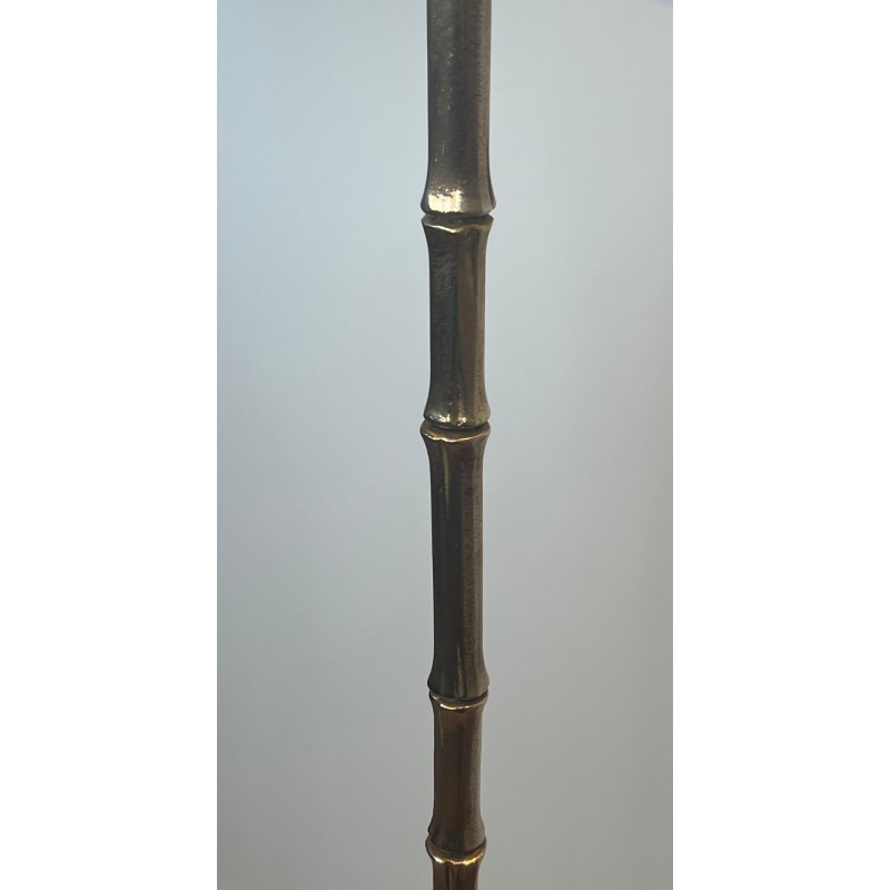 Lampadaire en Bronze Faux-Bambou, Maison Baguès, Art Déco, vers 1940
