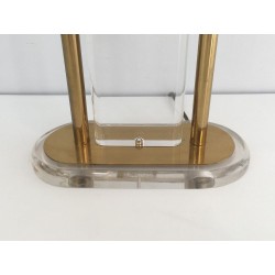 Gilt Brass and Lucite Table Lamp, French Work, circa 1970