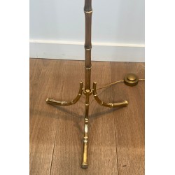 Faux-Bamboo Bronze Floor Lamp, Maison Bagués, Art Déco, circa 1940