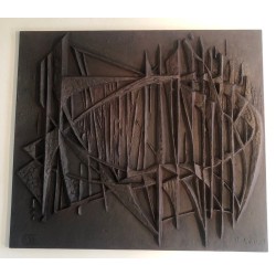 Modernist Cast Iron Fireback