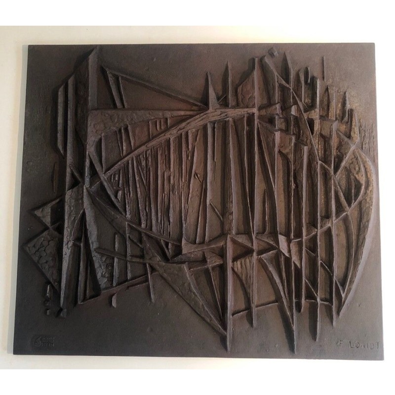 Plaque de Cheminée Moderniste en Fonte