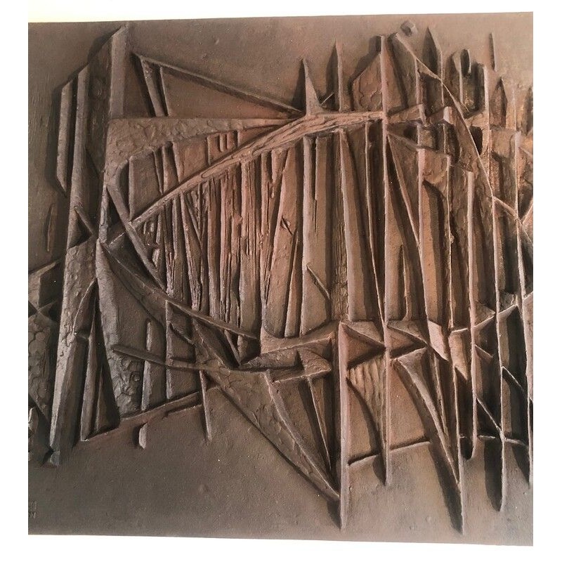 Modernist Cast Iron Fireback