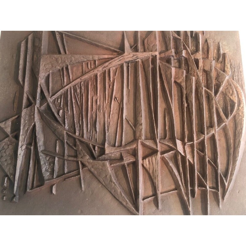 Modernist Cast Iron Fireback