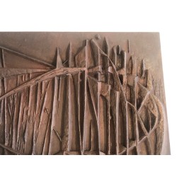 Modernist Cast Iron Fireback