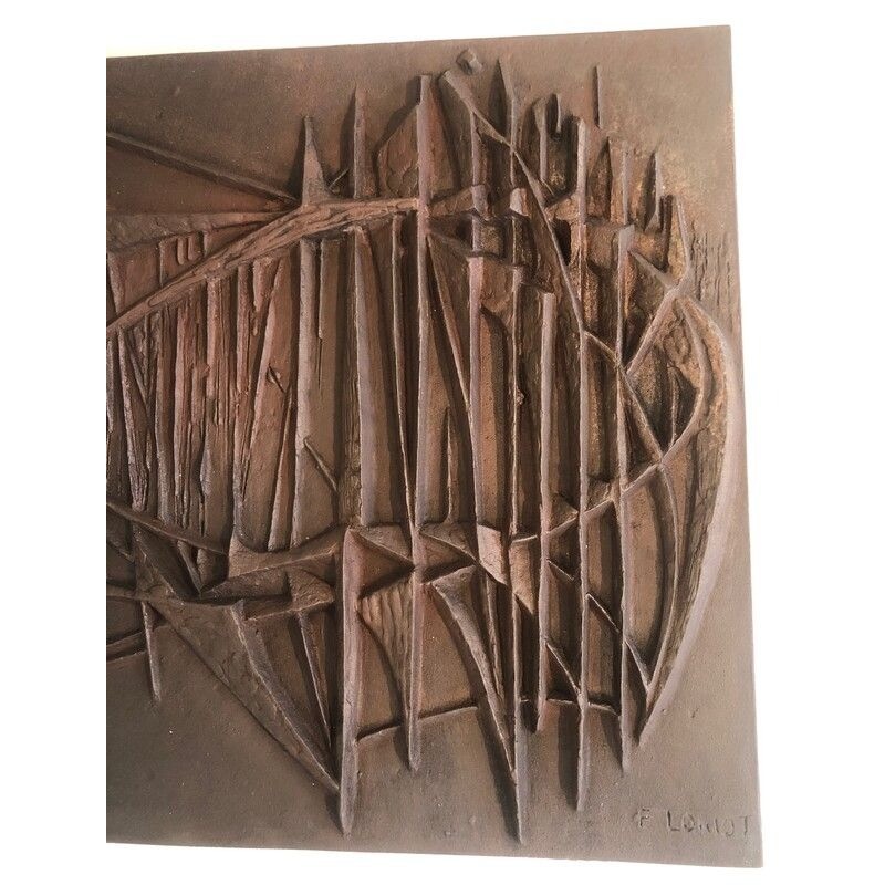 Modernist Cast Iron Fireback