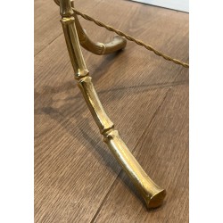 Lampadaire de Parquet en Bronze Façon Faux-Bambou de la Maison Baguès