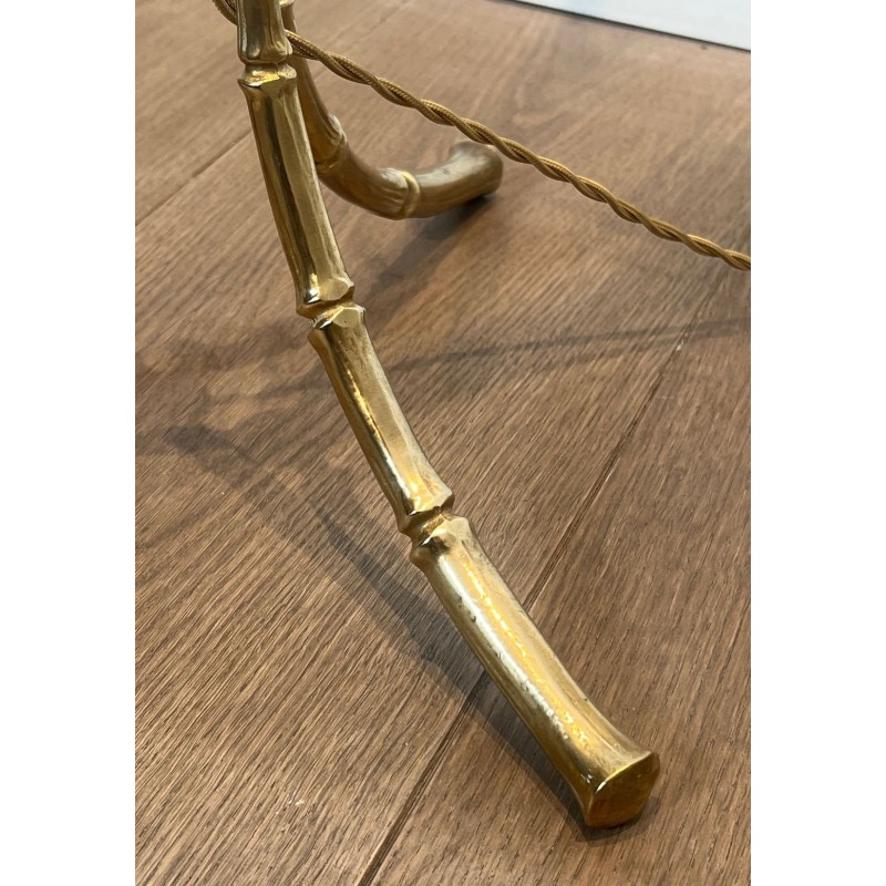 Lampadaire en Bronze Faux-Bambou, Maison Baguès, Art Déco, vers 1940