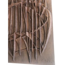 Plaque de Cheminée Moderniste en Fonte