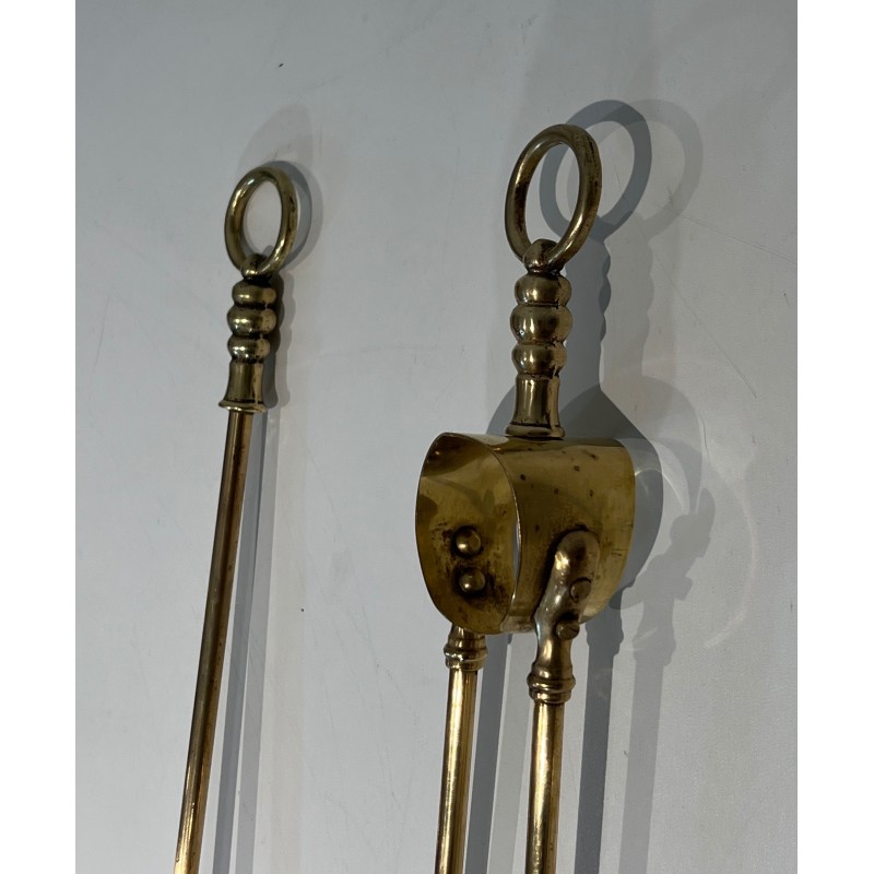 Nécessaire de Feu en Laiton Surmonté d’un Cheval, Travail Français, vers 1920