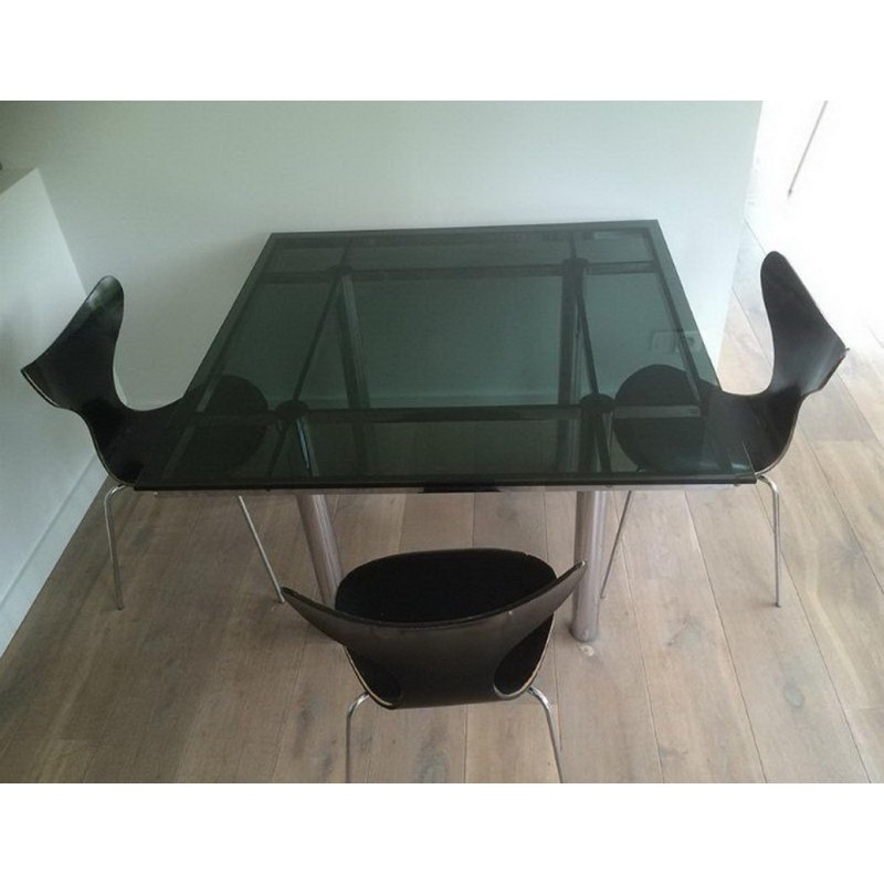 Chrome Dining Table by Tobia Scarpa, circa 1970