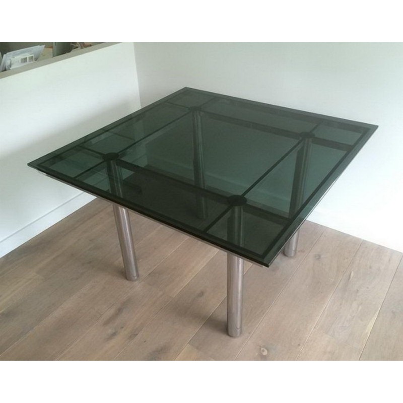 Chrome Dining Table by Tobia Scarpa, circa 1970