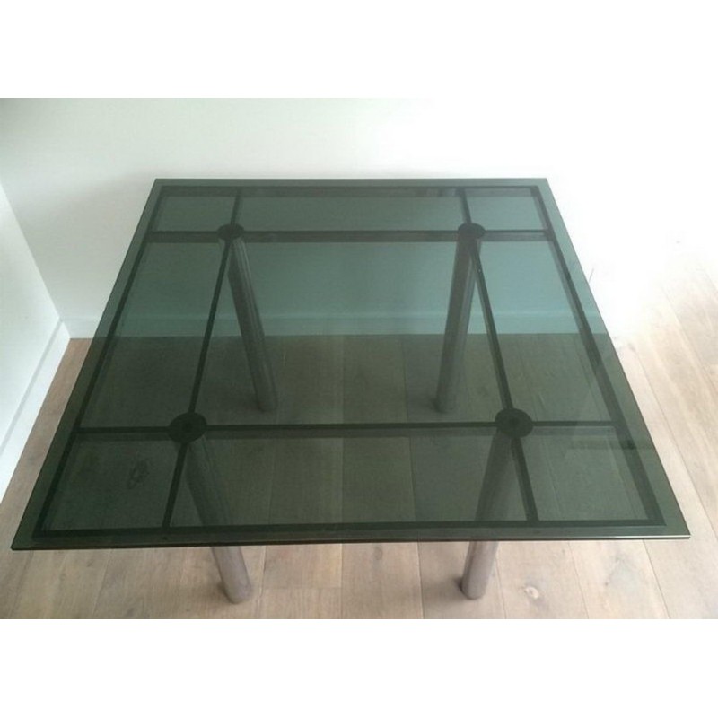 Chrome Dining Table by Tobia Scarpa, circa 1970