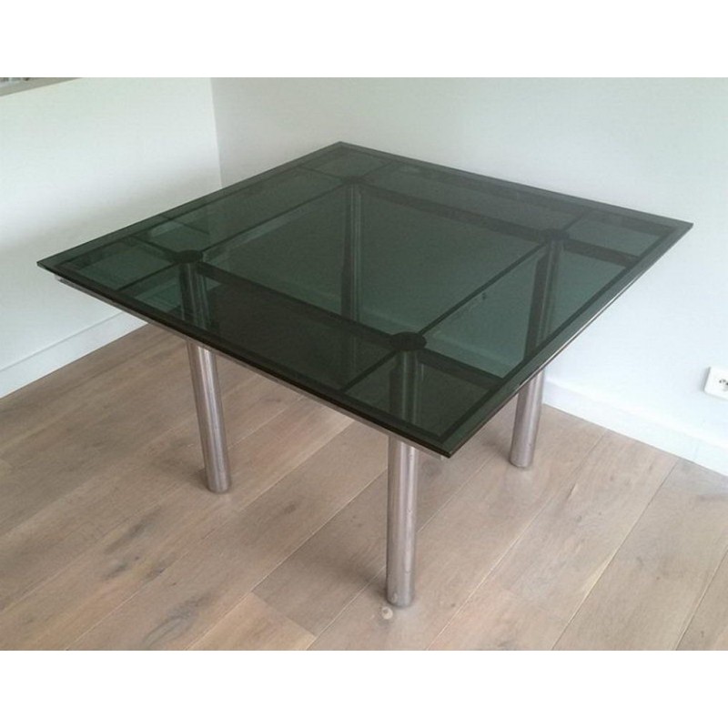 Chrome Dining Table by Tobia Scarpa, circa 1970