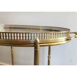 Neoclassical Style Brass Drinks Trolley
