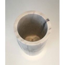 Carrara Marble Umbrella Stand In the Style of Angelo Mangiarotti