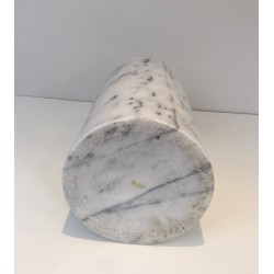 Carrara Marble Umbrella Stand In the Style of Angelo Mangiarotti