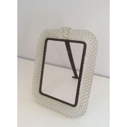 Murano Crystal and Brass Frame by Barovier & Toso, circa 1970