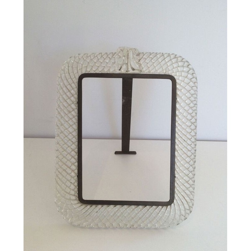 Murano Crystal and Brass Frame by Barovier & Toso, circa 1970