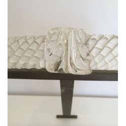 Murano Crystal and Brass Frame by Barovier & Toso, circa 1970