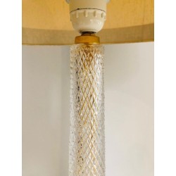 Cut Crystal and Gilt Metal Table Lamp