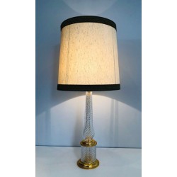Cut Crystal and Gilt Metal Table Lamp