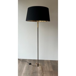 Lampadaire de Parquet Design en Laiton et Patine Canon de Fusil