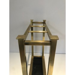 Brass and Metal Umbrella Stand, French Work, circa 1900