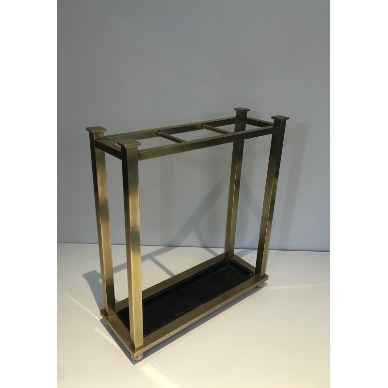 Porte-Parapluie en Laiton et Métal, Travail Français, vers 1900