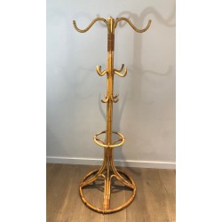 Rattan Coat Rack on Stand