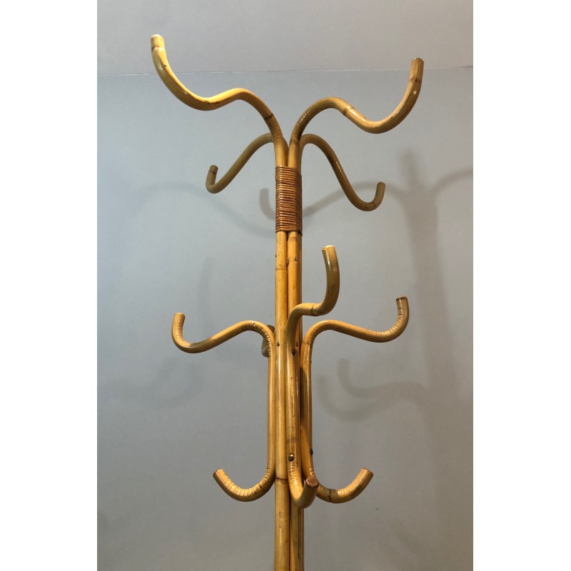 Rattan Coat Rack on Stand