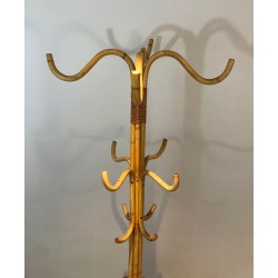 Rattan Coat Rack on Stand