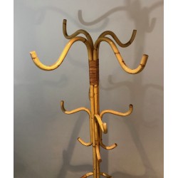 Rattan Coat Rack on Stand
